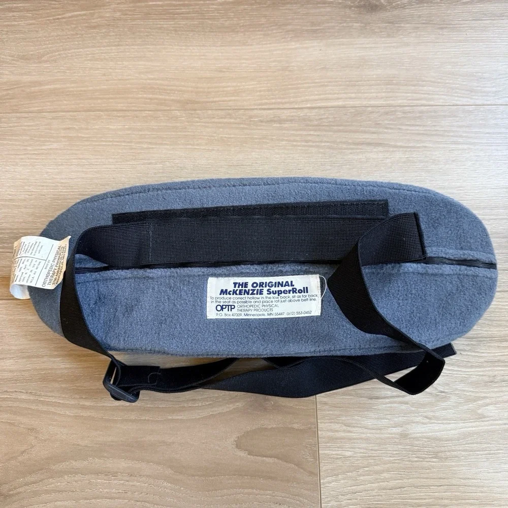 The Original McKenzie Lumbar Roll by OPTP Firm Low Back Support Cushion Blue 708